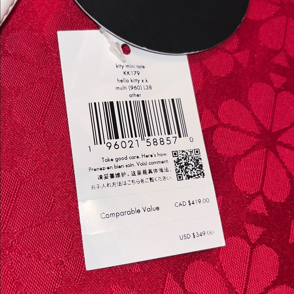 kate spade NWT! Hello Kitty X Ella Mini Tote - Picture 8 of 14